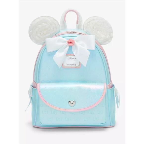 Pink Ruffle Mini Backpack Loungefly | Bags | Loungefly Disney Minnie Mouse Ruffle Ears Nwt Mini ...